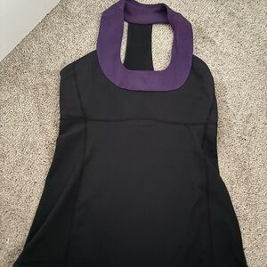 Lululemon Athletica Black and Purple Tank Top